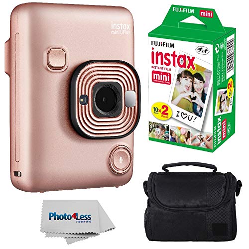 Fujifilm Instax Mini LiPlay Hybrid Instant Camera Film 20 Shots Compact Case & Bundle