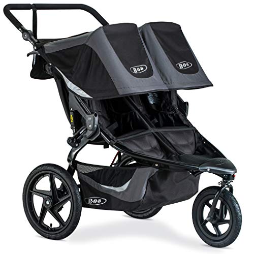 BOB Revolution Flex 3.0 Duallie Jogging Stroller - Up to 100 Pounds - UPF 50Plus Canopy - Adjustable Handlebar - Easy Fold, Sedona Orange