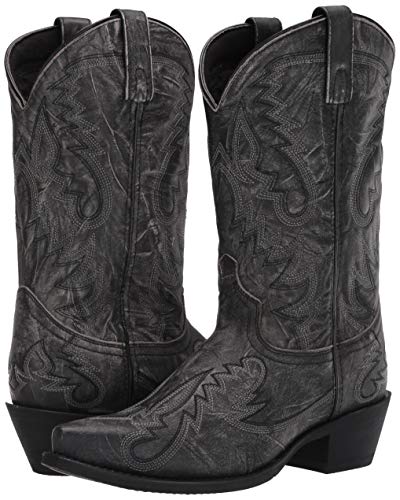 Laredo mens Western Boot, Black Distressed, 10 US