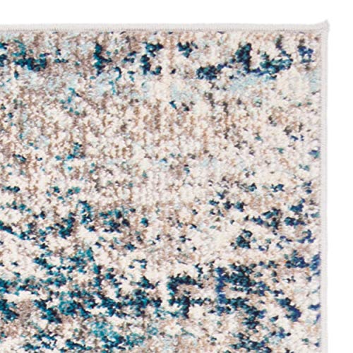 Safavieh Madison Collection MAD460K Modern Contemporary Abstract Area Rug, 9' x 12', Grey/Blue