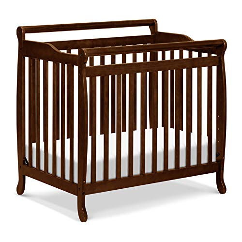 DaVinci Emily 2-in-1 Convertible Mini Crib and Twin Bed in Espresso, Greenguard Gold Certified