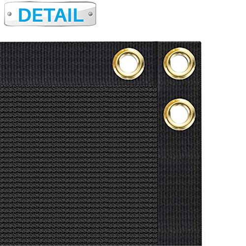 Patio Paradise 6' x 93' Black Fence Privacy Screen, Commercial Outdoor Backyard Shade Windscreen Mesh Fabric with Brass Gromment 88% Blockage- 3 Years Warranty (Customized