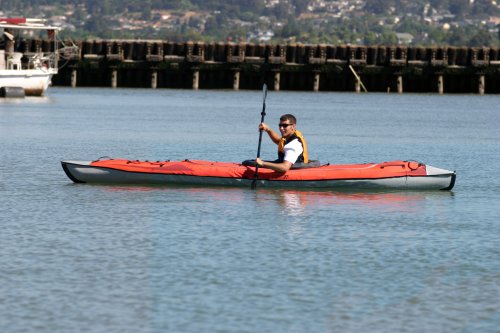 ADVANCED ELEMENTS AE1007-R AdvancedFrame Convertible Inflatable Kayak, 15', Red