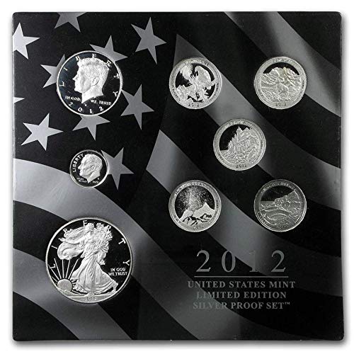 2012 S Limited Edition 8-Piece Silver Proof Set including Proof Silver Eagle $1 Choice DCAM with Original Packaging, Sleeve and COA US Mint