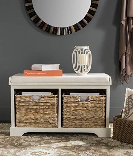 Safavieh American Homes Collection Freddy Brown Wicker Storage Bench