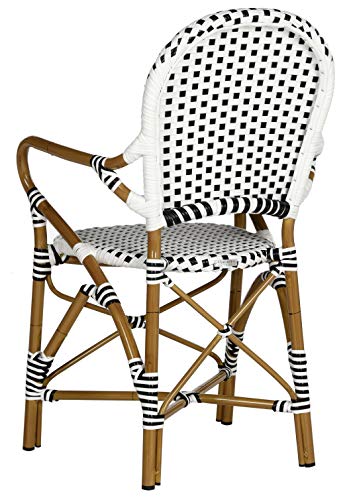 Safavieh Home Collection Hooper Blue & White Indoor-Outdoor Stacking Arm Chair