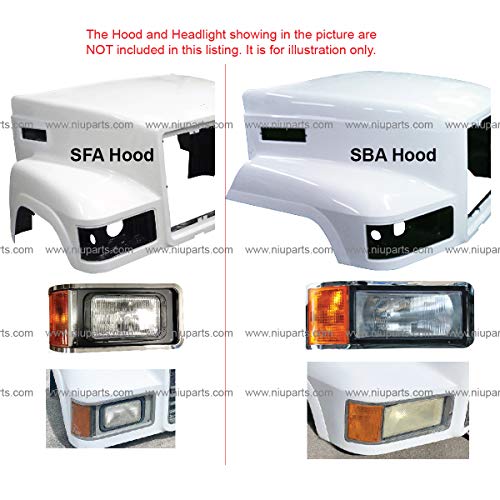 Headlight Set Driver and Passenger Side (Fit: Mack CH613 SFA Hood Truck 1990-2017 )