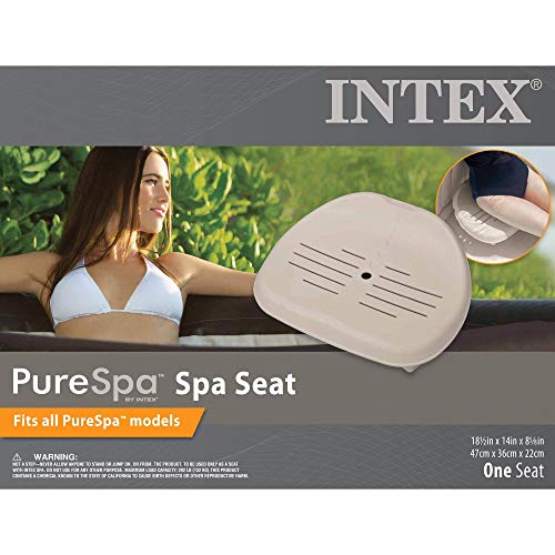 Intex 28505E PureSpa Foam Headrest (2 Pack) & Intex 28502E Hot Tub Seat (2 Pack)