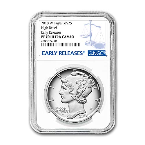 2018 W 1 oz Proof Palladium American Eagle PF-70 NGC (ER) 1 OZ PF-70 NGC