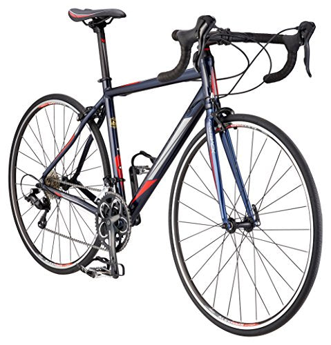 Schwinn Fastback 2 Performance Road Bike for Beginner to Intermediate Riders, 44cm/Extra Small Aluminum Frame, Carbon Fiber Fork, Shimano Sora 18-Speed Drivetrain, 700c Wheels, Navy Blue