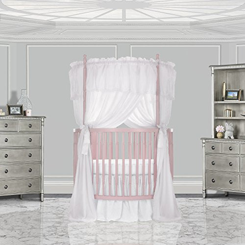 Dream On Me Sophia Posh Circular Crib, Blush Pink