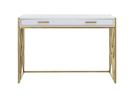 Safavieh Home Collection Elaine Desk, White and Gold