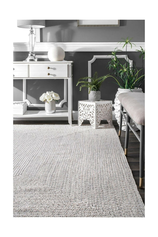 nuLOOM Lefebvre Braided Indoor/Outdoor Area Rug, 2' 6" x 18', Ivory 2' 6" x 18'