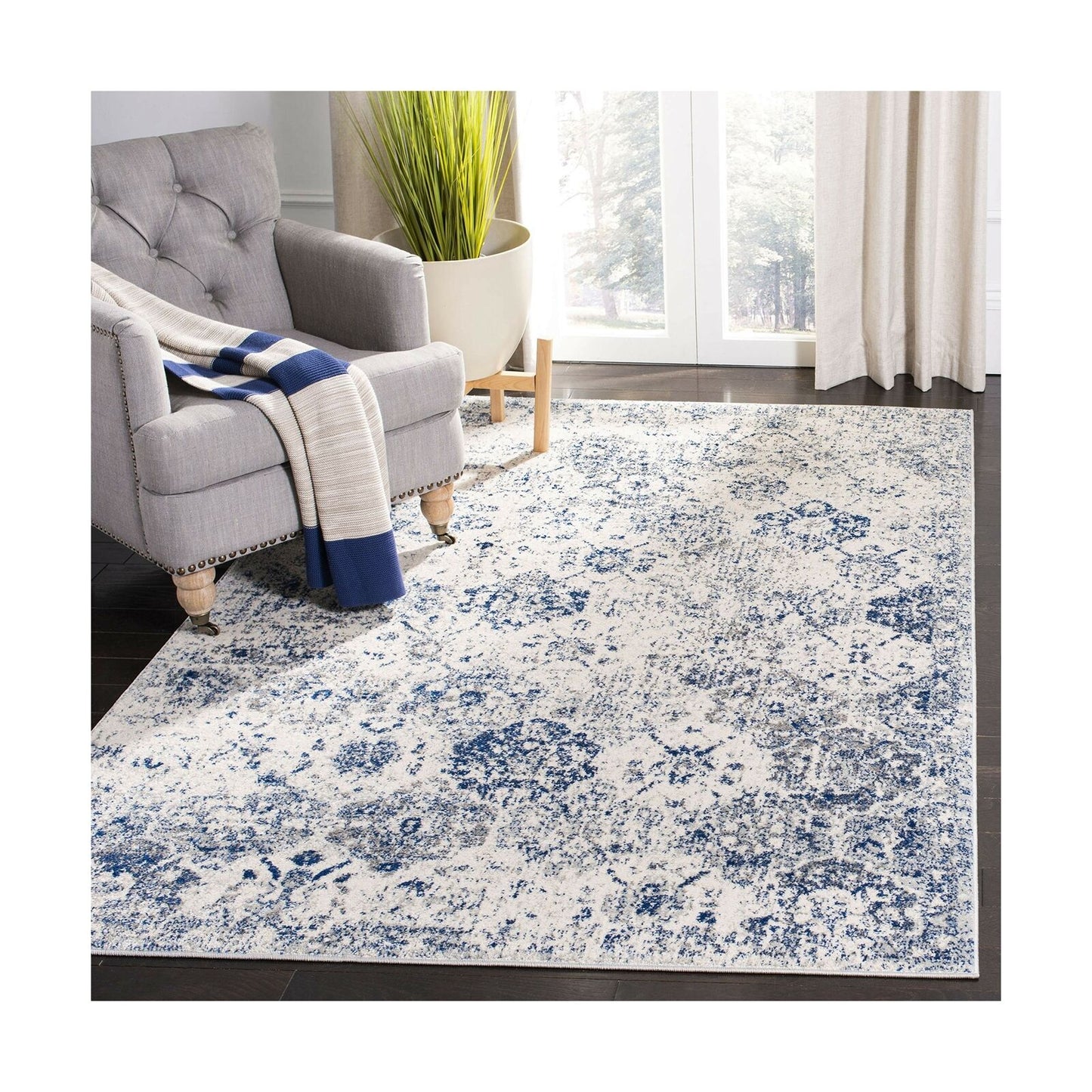 Safavieh Madison Collection MAD611C Boho Chic Vintage Distressed Area Rug, 12...