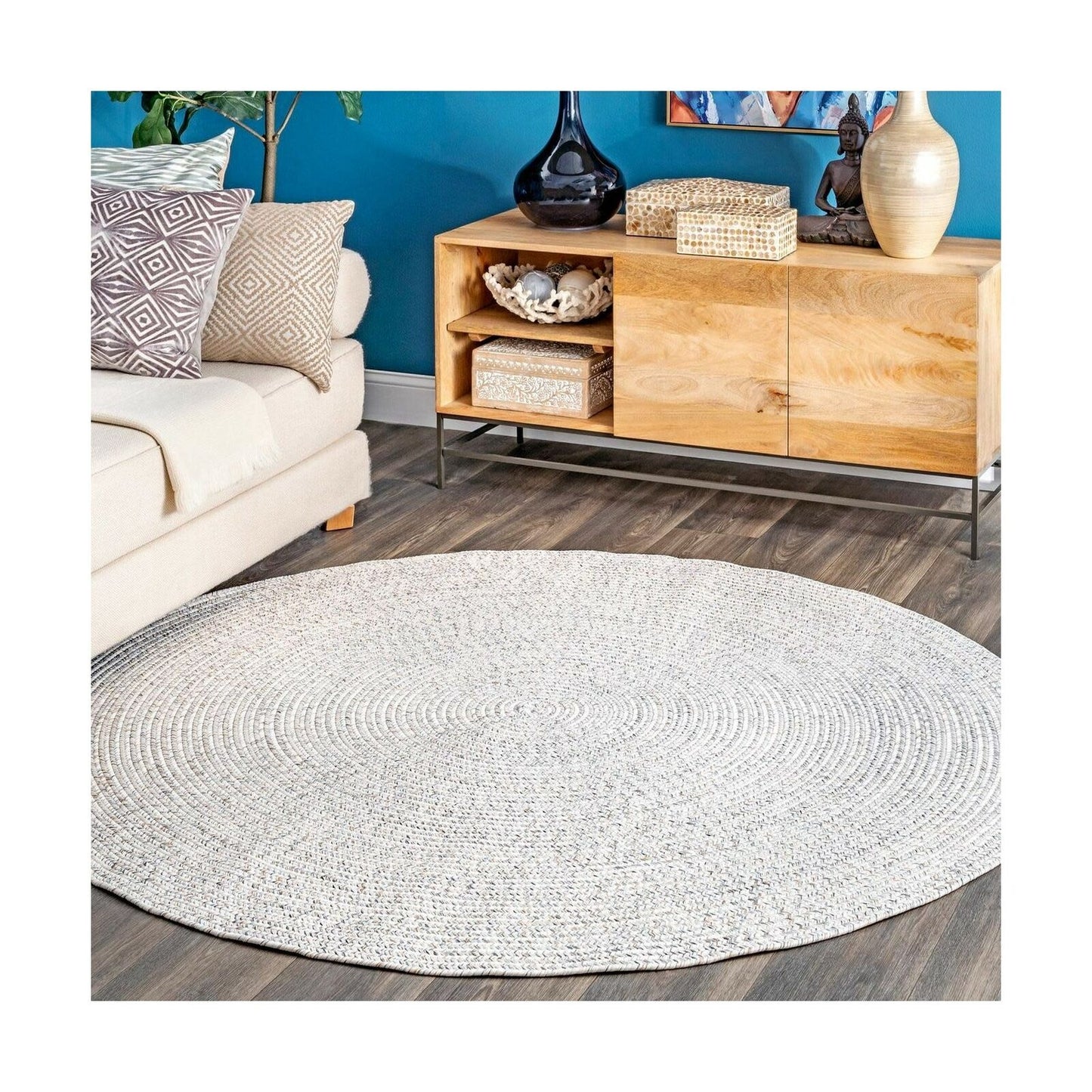 nuLOOM Lefebvre Braided Indoor/Outdoor Area Rug, 2' 6" x 18', Ivory 2' 6" x 18'