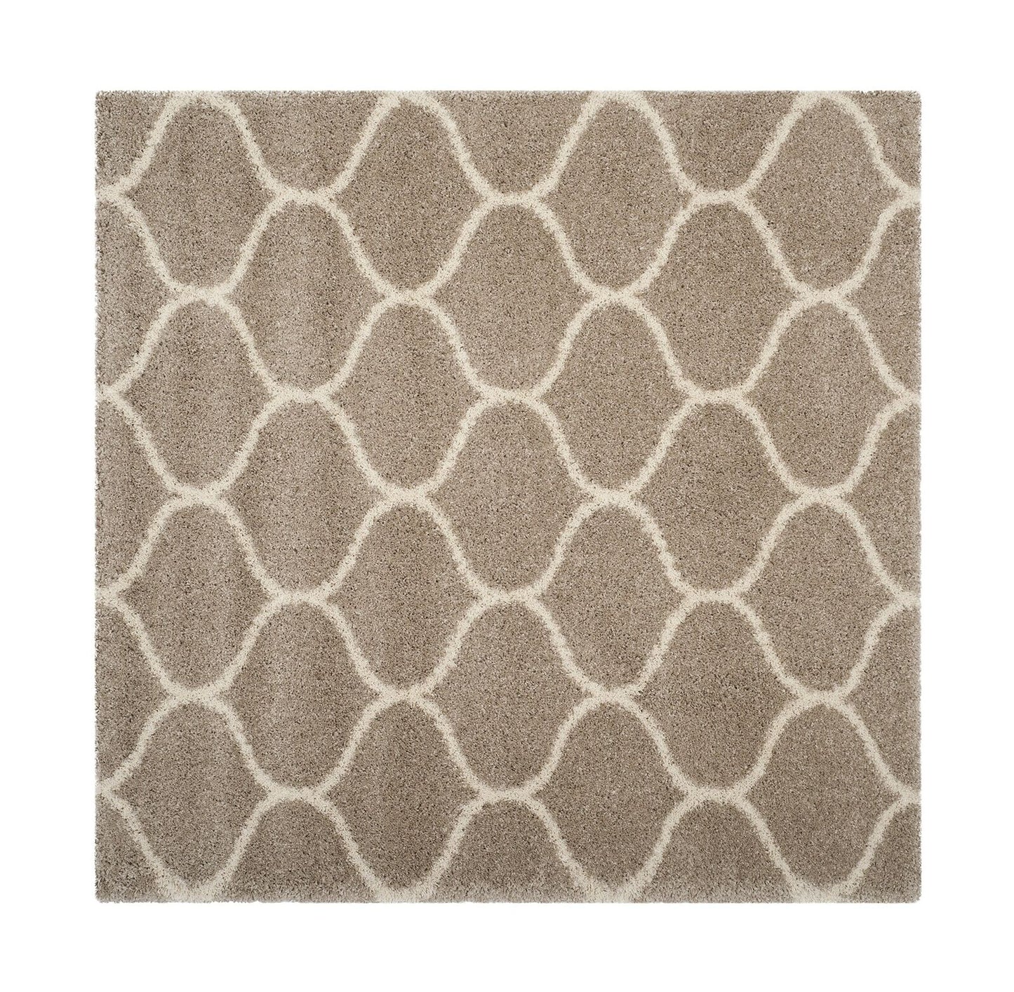 Safavieh Hudson Shag Collection SGH280S Moroccan Ogee Plush Area Rug, 7' Squa...