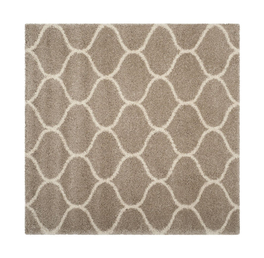 Safavieh Hudson Shag Collection SGH280S Moroccan Ogee Plush Area Rug, 7' Squa...