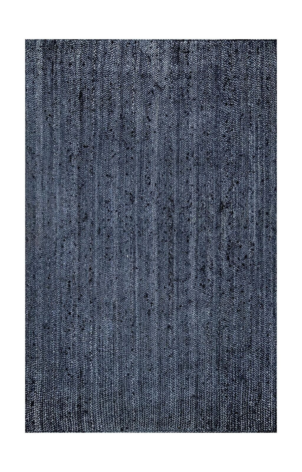 nuLOOM Rigo Hand Woven Jute Area Rug, 10' x 14', Navy 10' x 14'