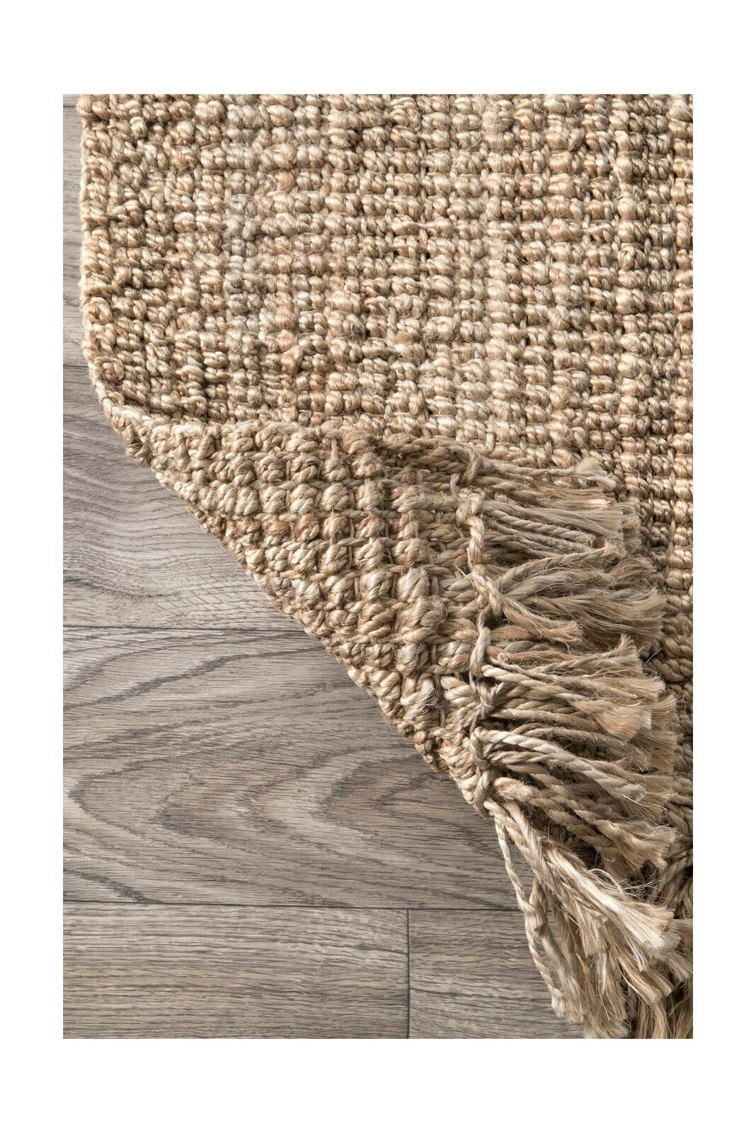 nuLOOM Natura Collection Chunky Loop Jute Rug, 9' 6" x 13' 6", Natural, 6" 6"