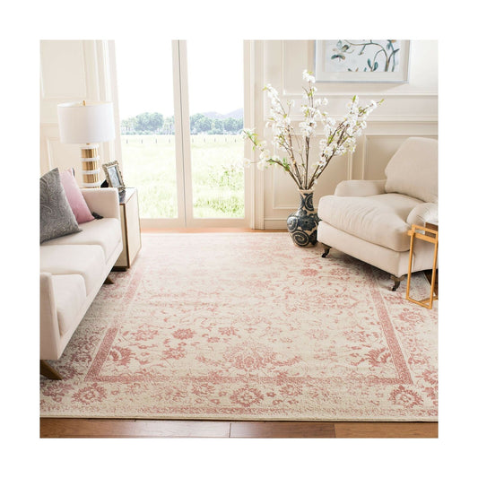 Safavieh Adirondack Collection ADR109H Ivory/Rose Vintage Oriental Distressed...