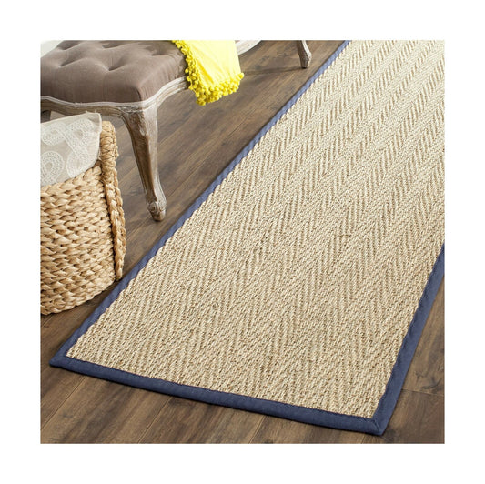 Safavieh Natural Fiber Collection NF115E Herringbone Seagrass Runner, 2'6" x ...