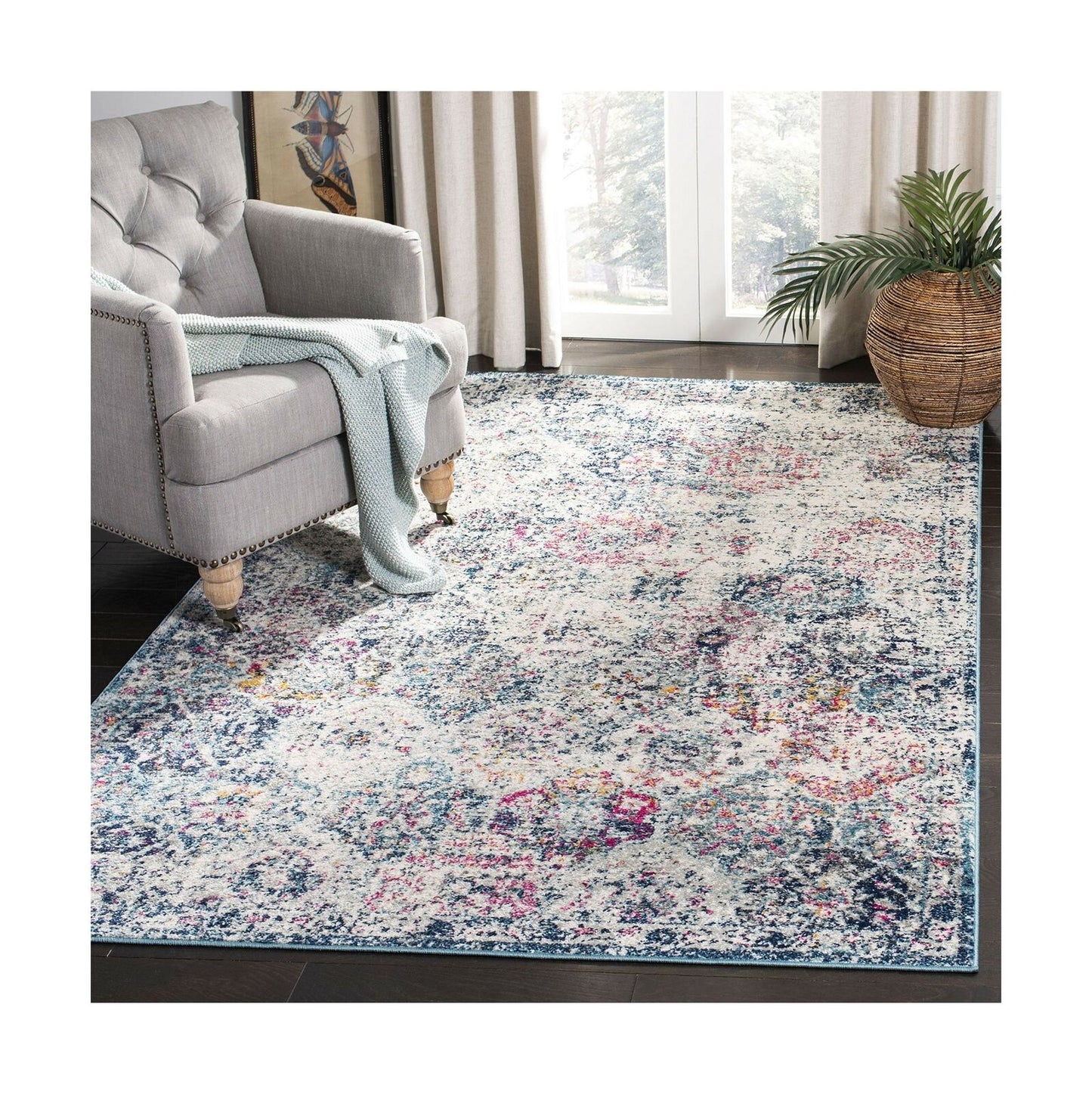 Safavieh Madison Collection MAD611N Boho Chic Vintage Distressed Area Rug, 10...