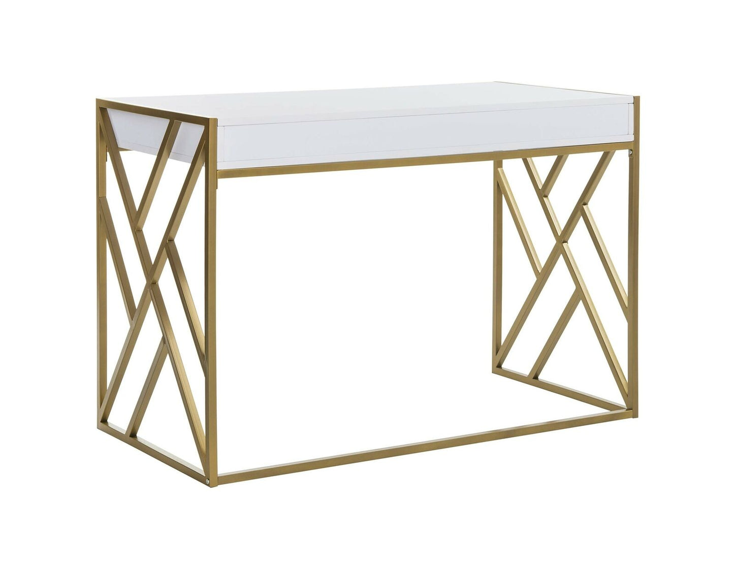 Safavieh Home Collection Elaine Desk, White and Gold