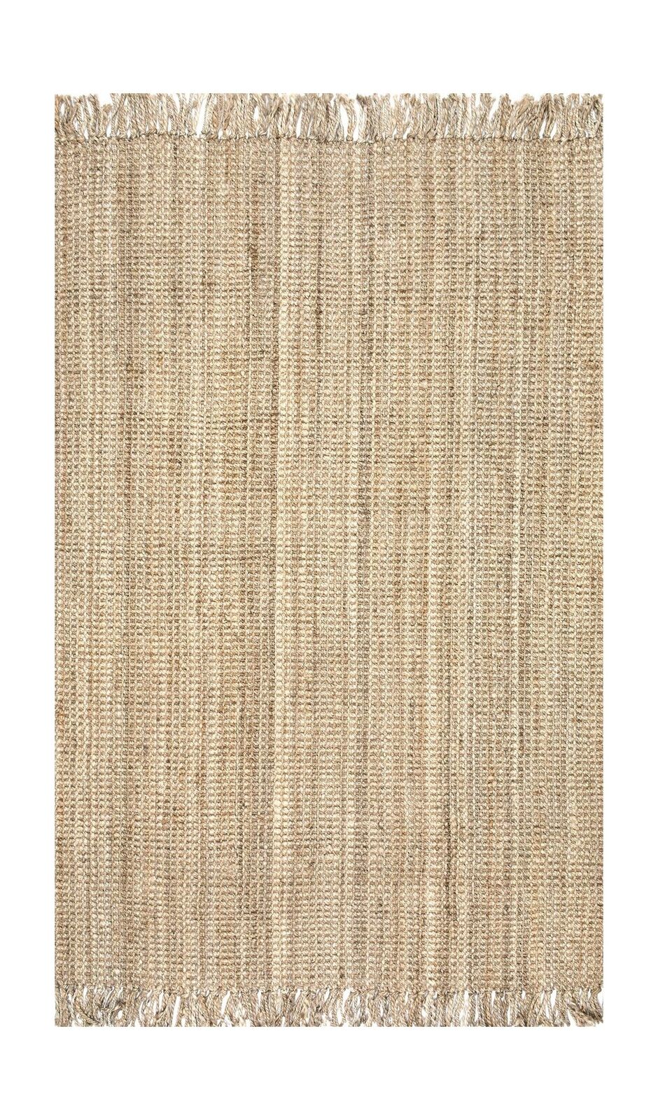 nuLOOM Natura Collection Chunky Loop Jute Rug, 9' 6" x 13' 6", Natural, 6" 6"