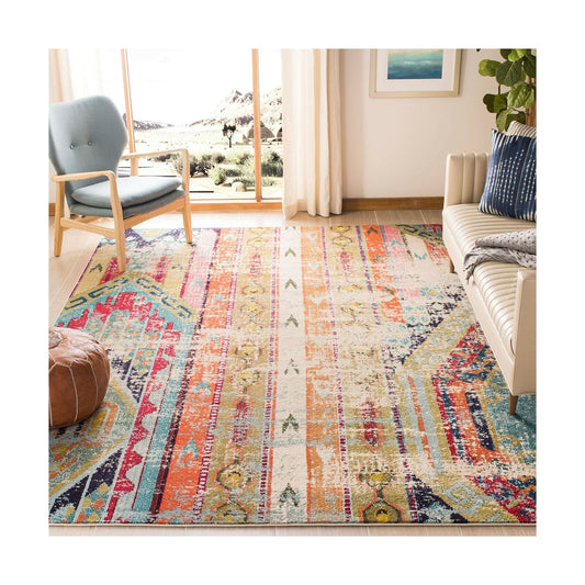 Safavieh Monaco Collection MNC222F Modern Bohemian Distressed Area Rug, 8' x ...