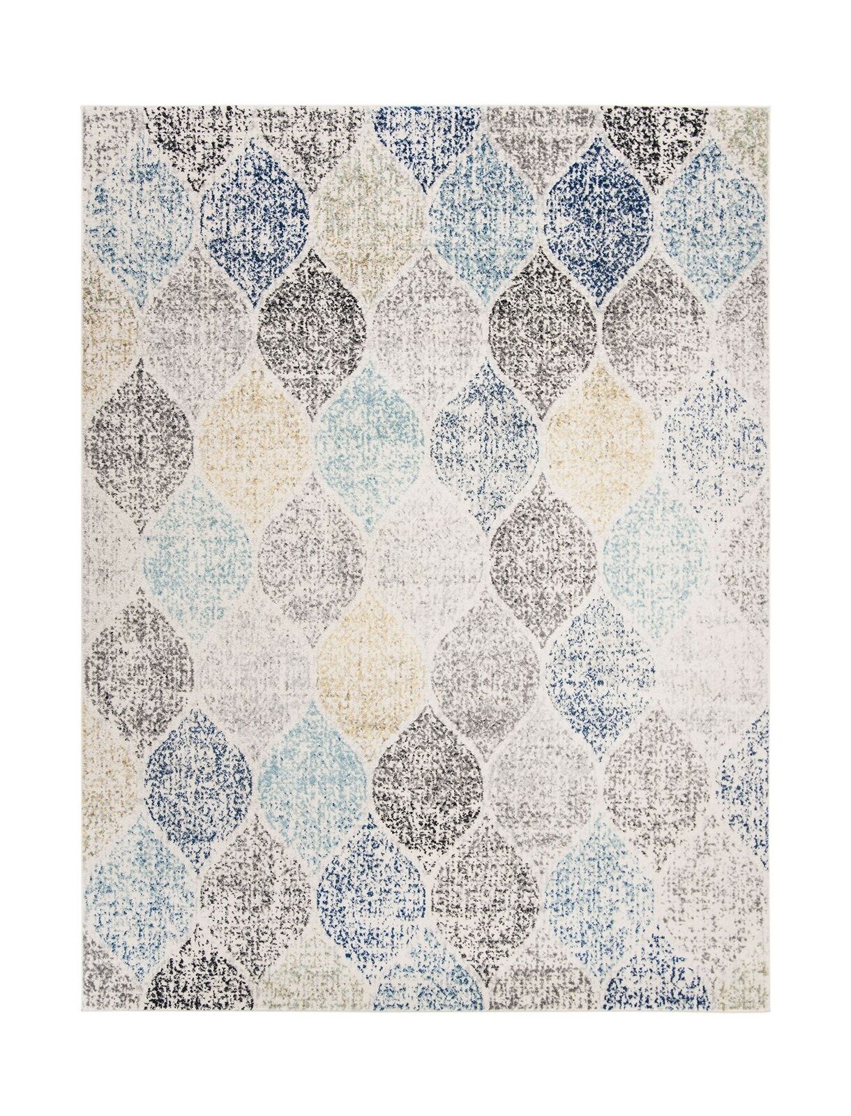 Safavieh Madison Collection MAD604D Geometric Ogee Trellis Distressed Area Rug