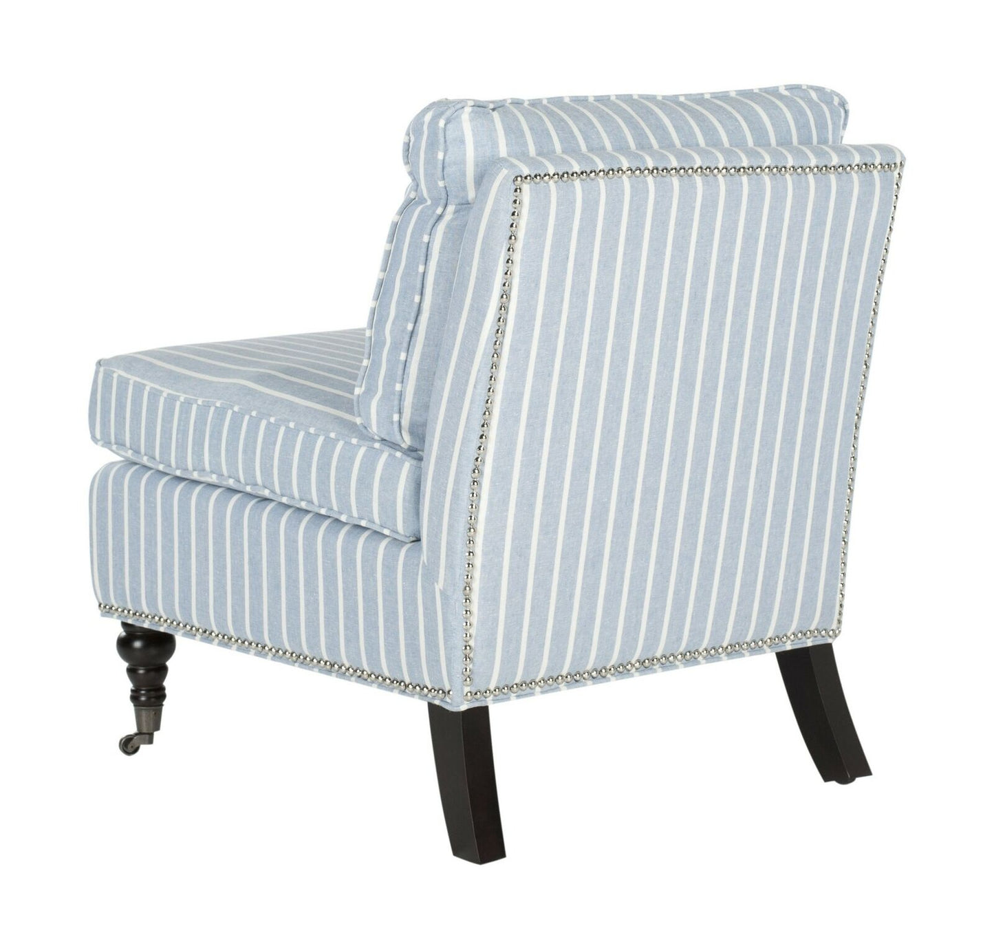 Safavieh Accent Chair Mercer Collection Randy Slipper Blue White Furniture New