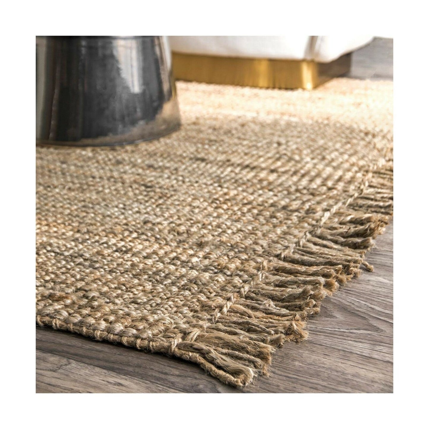 nuLOOM Natura Collection Chunky Loop Jute Area Rug, 9' 6" x 12' 6", Natural