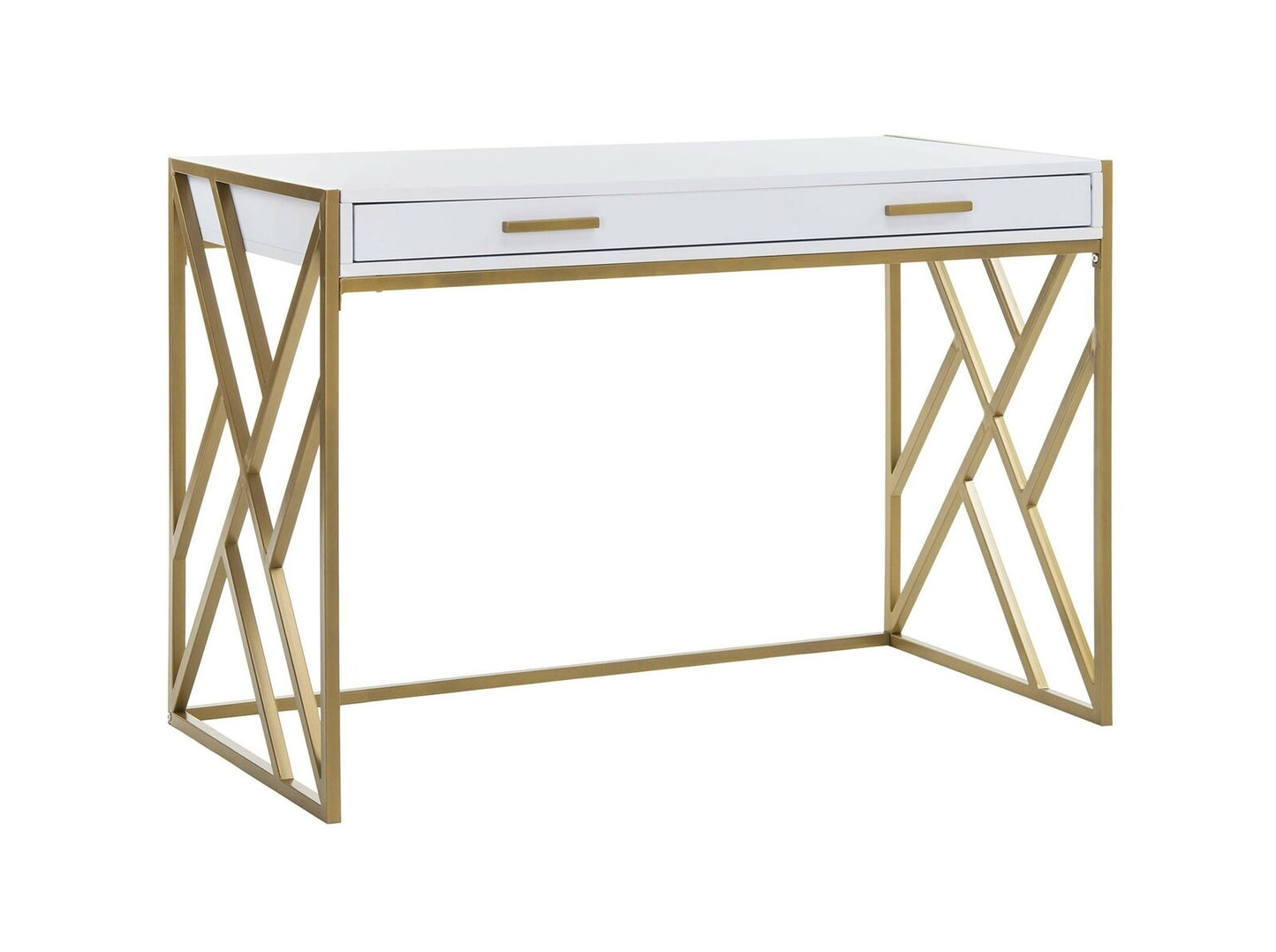 Safavieh Home Collection Elaine Desk, White and Gold