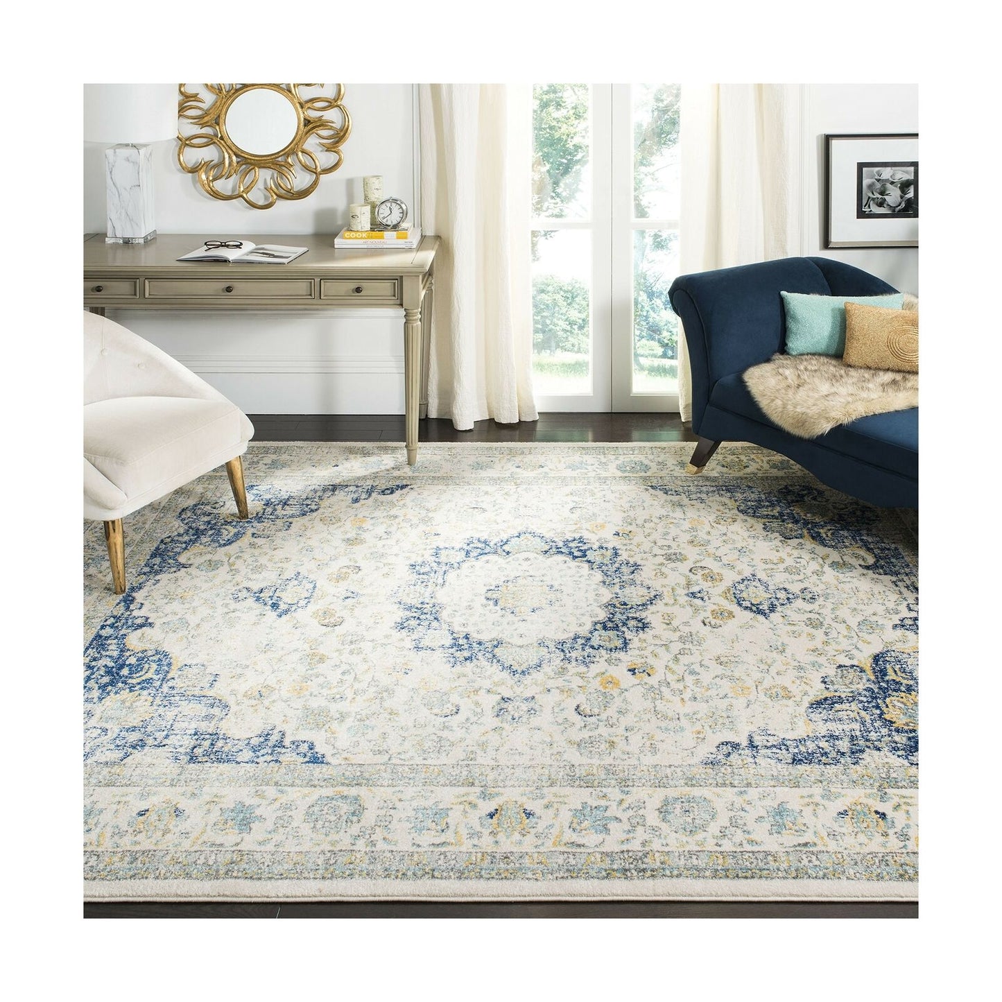 Safavieh Evoke Collection EVK220C Shabby Chic Vintage Oriental Medallion Area...