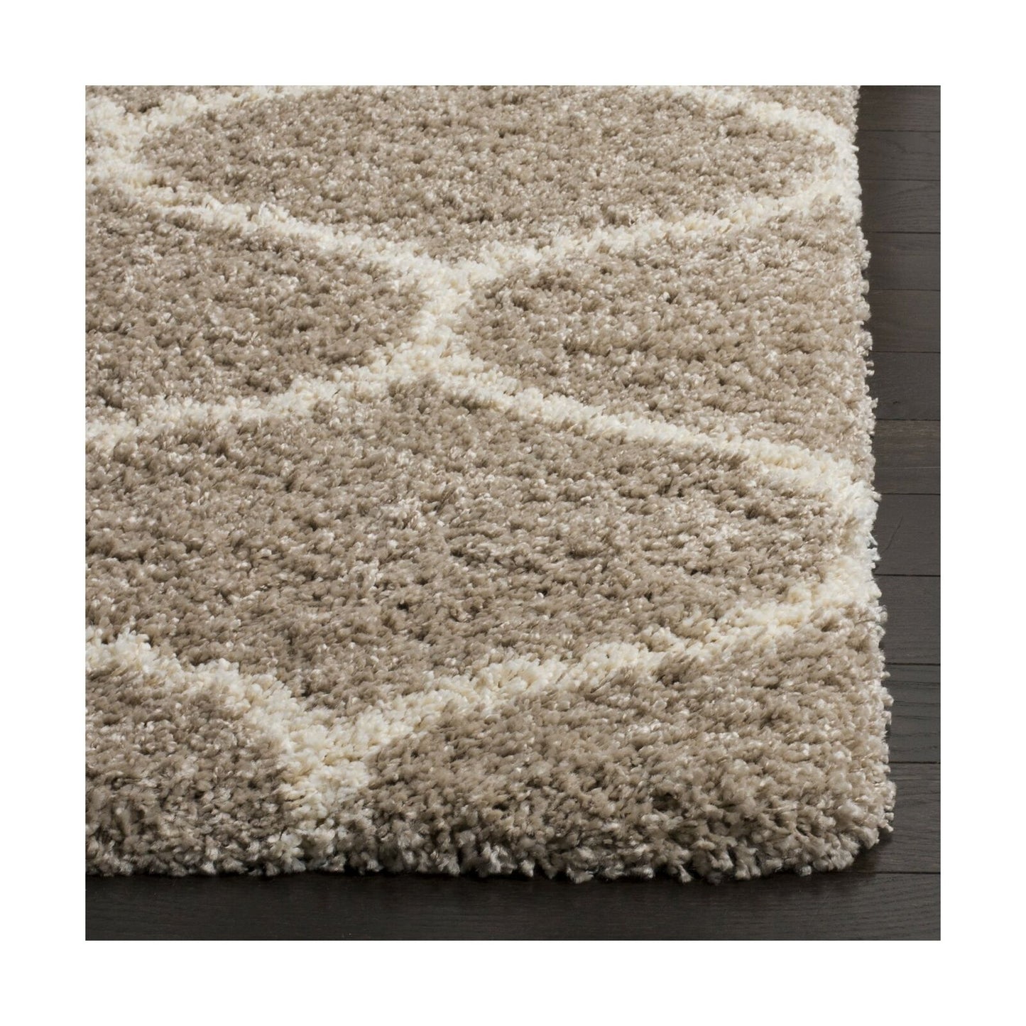 Safavieh Hudson Shag Collection SGH280S Moroccan Ogee Plush Area Rug, 7' Squa...