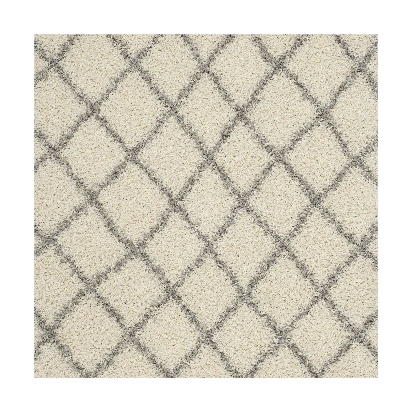 Safavieh SGD258F 8 Area Rug Dallas Shag Collection Ivory Grey Plush 8 x 10 New