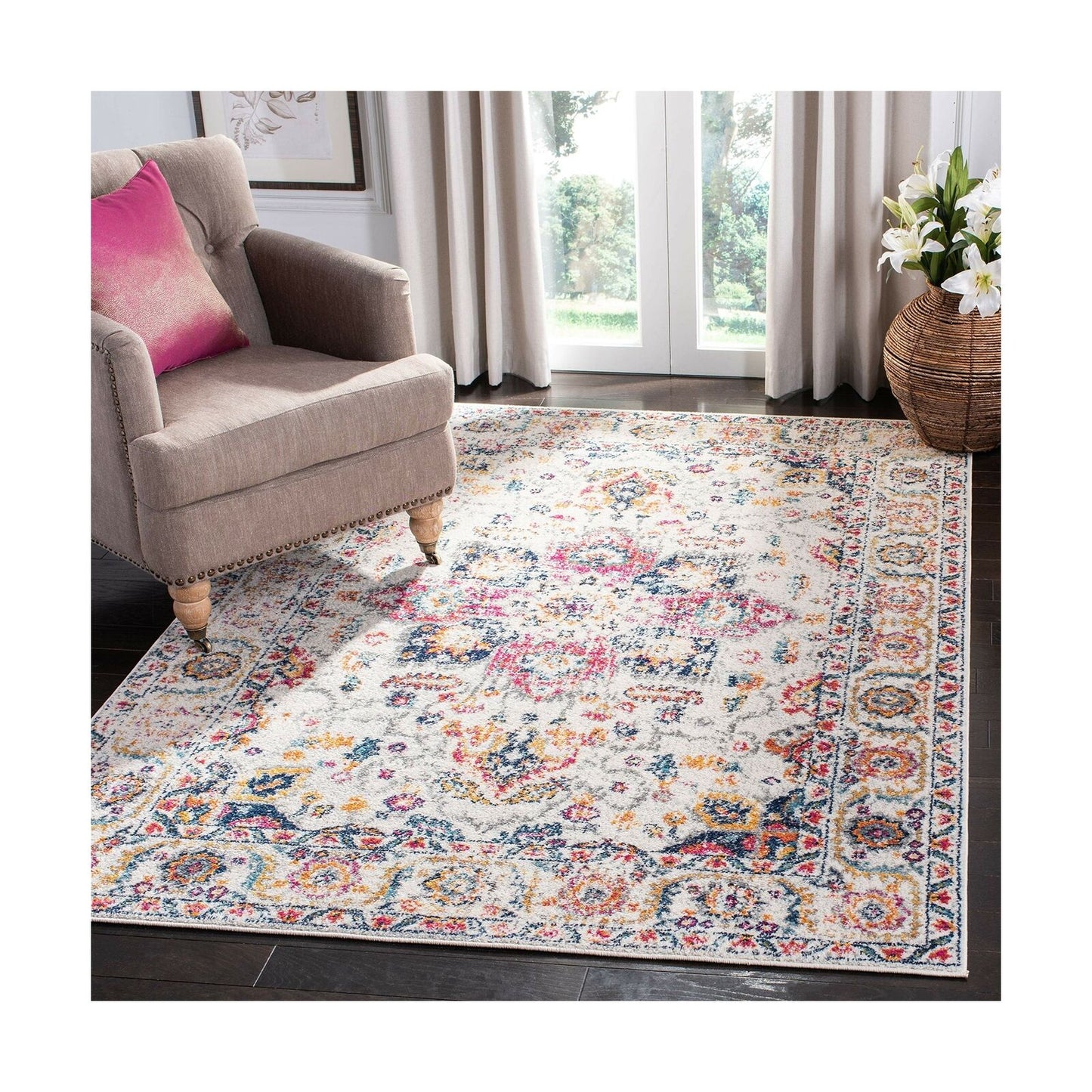 Safavieh Madison Collection MAD603R Vintage Medallion Distressed Area Rug, 12...