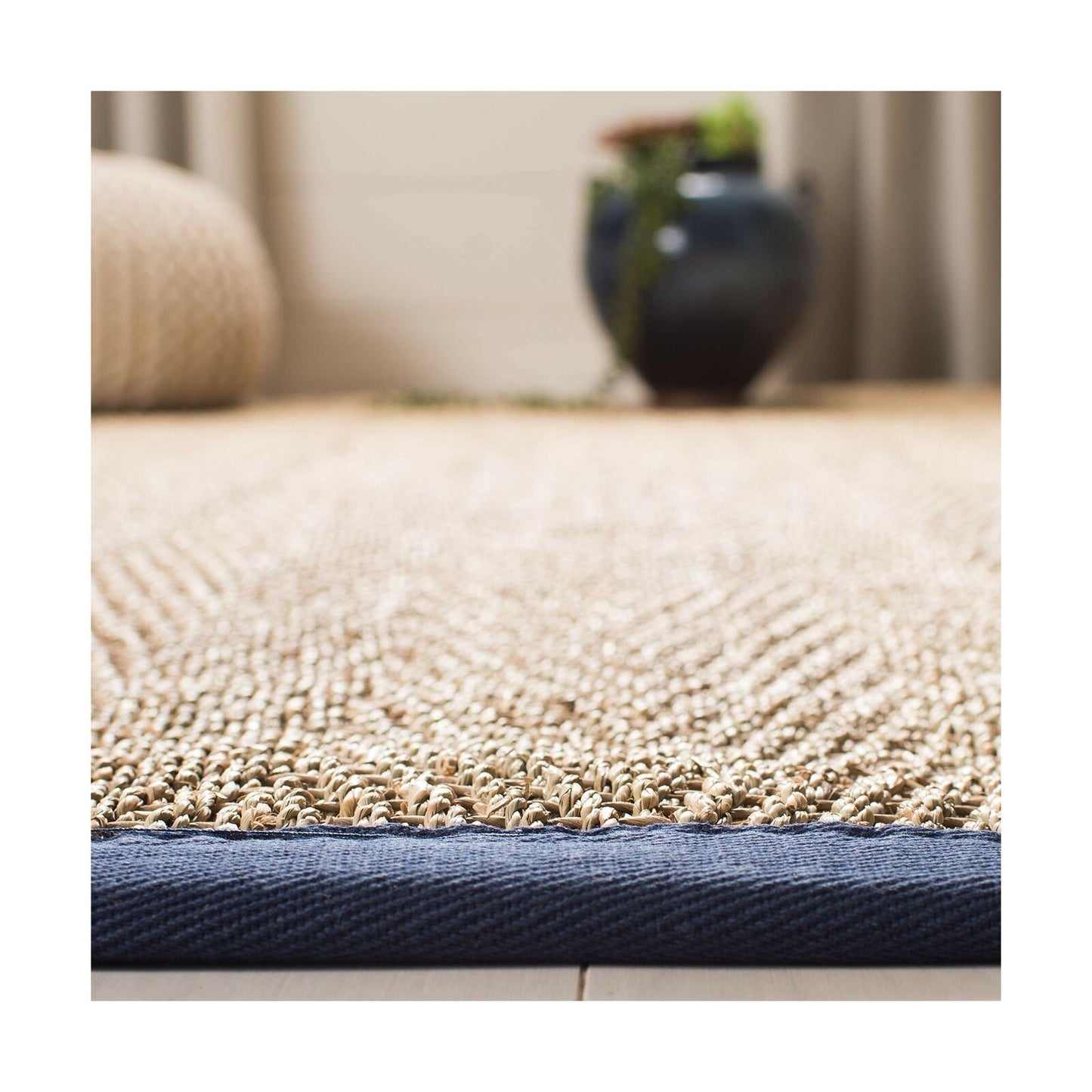 Safavieh Natural Fiber Collection NF115E Herringbone Seagrass Runner, 2'6" x ...