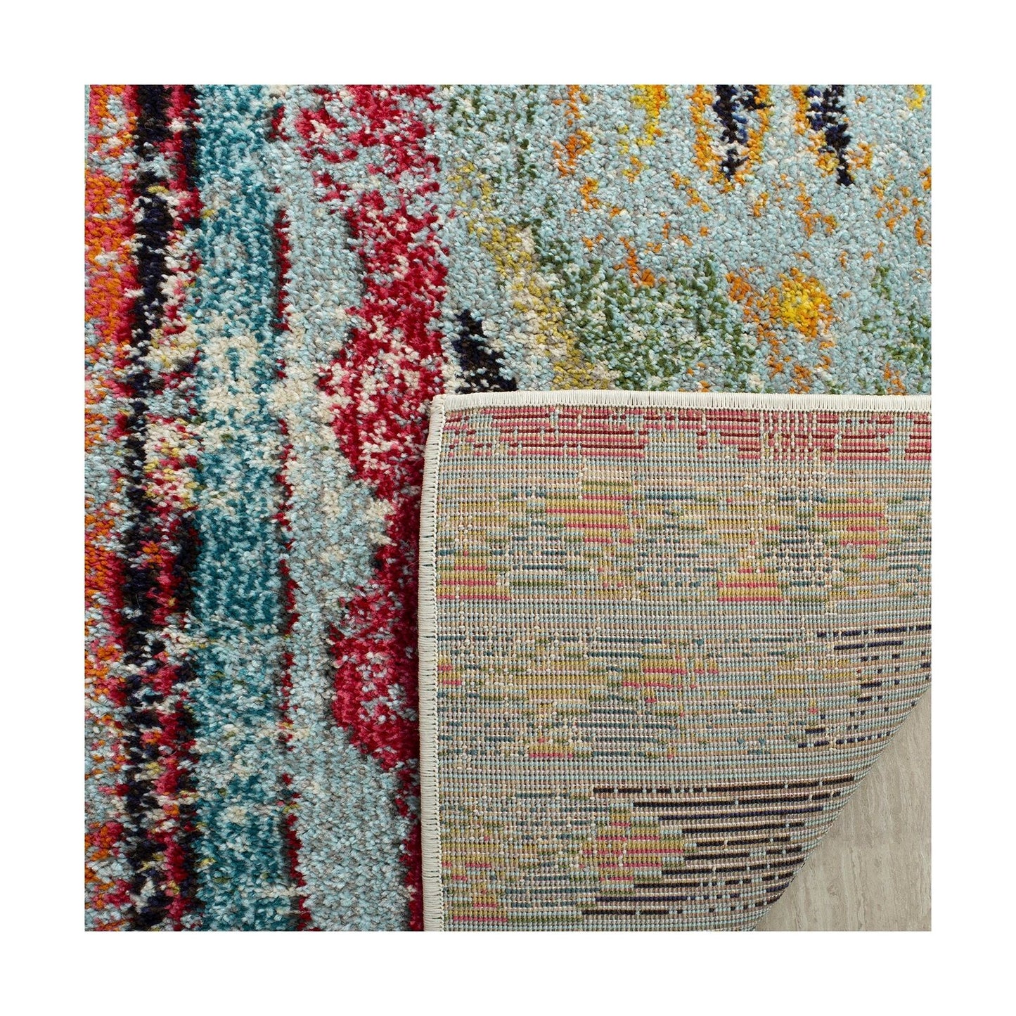 Safavieh Monaco Collection MNC222F Modern Bohemian Distressed Area Rug, 8' x ...