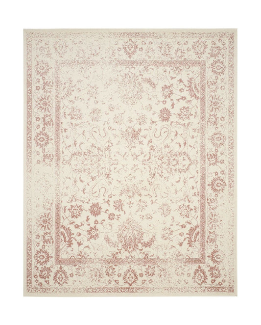 Safavieh Adirondack Collection ADR109H Ivory/Rose Vintage Oriental Distressed...