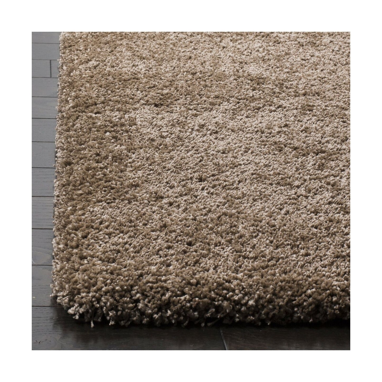 Safavieh Milan Shag Collection SG180-1414 Dark Beige Square Area Rug (7' Squa...