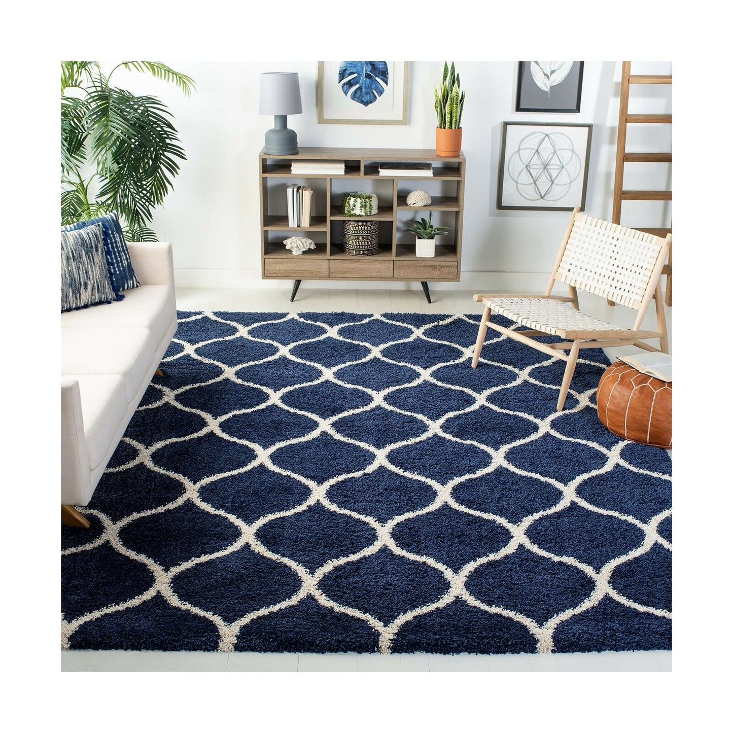 Safavieh Hudson Shag Collection SGH280C Moroccan Ogee Plush Area Rug, 8' x 10...