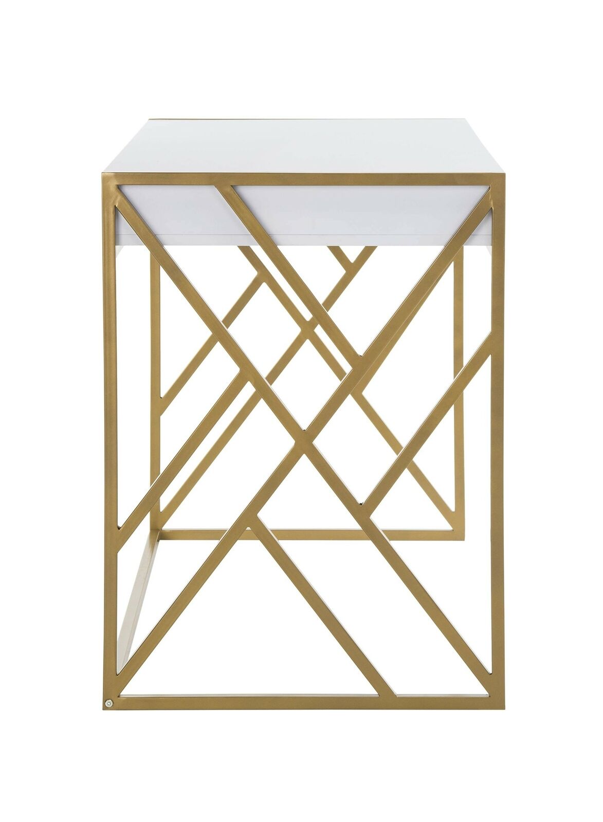 Safavieh Home Collection Elaine Desk, White and Gold