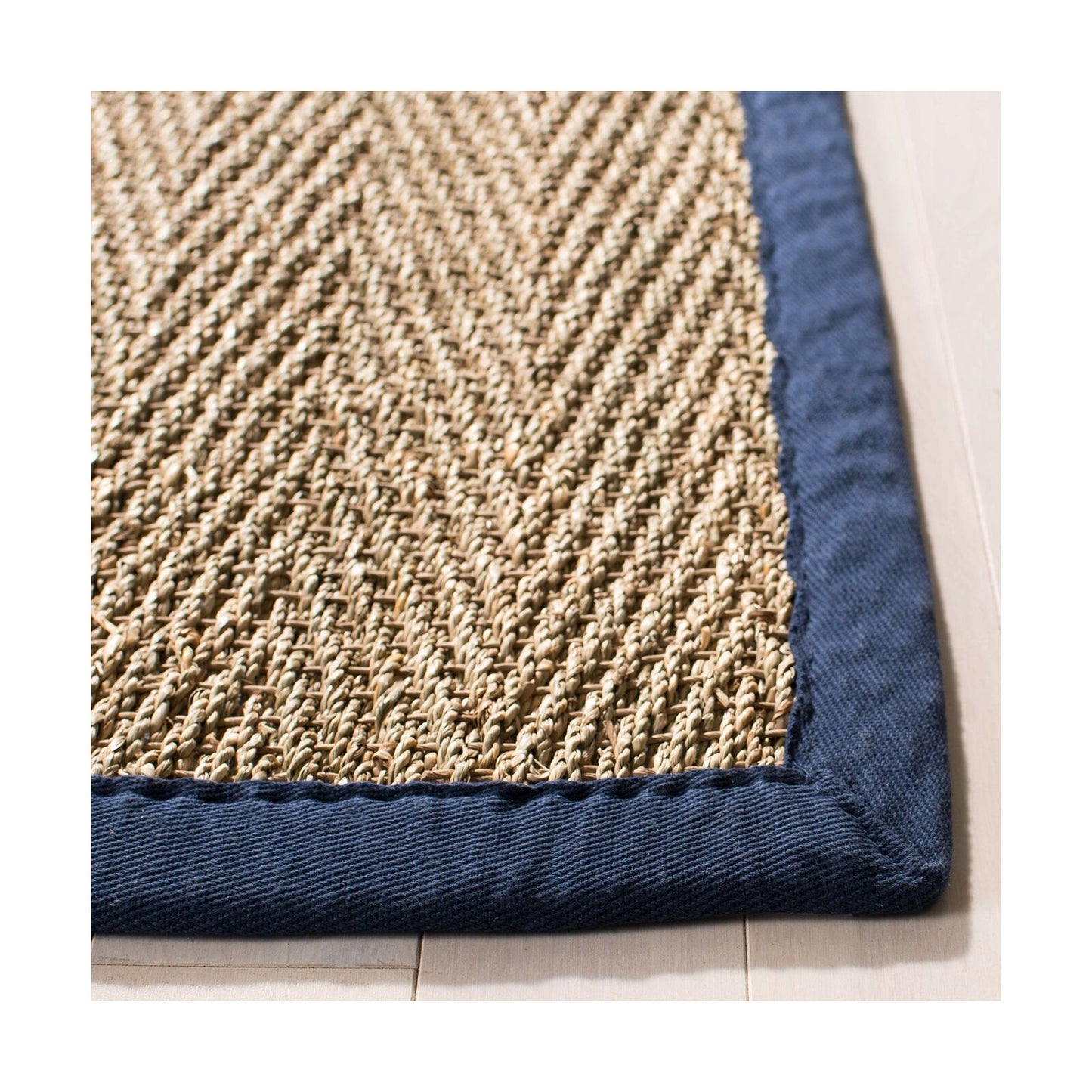 Safavieh Natural Fiber Collection NF115E Herringbone Seagrass Runner, 2'6" x ...