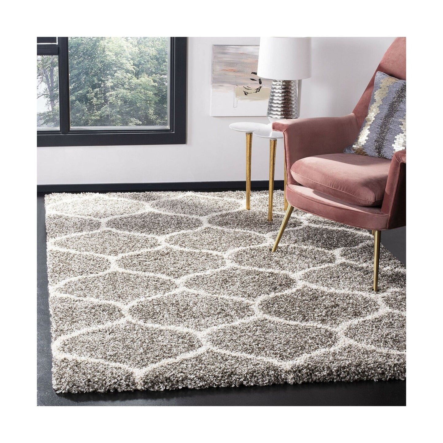 Safavieh Hudson Shag Collection SGH280B Moroccan Ogee Plush Area Rug, 11'