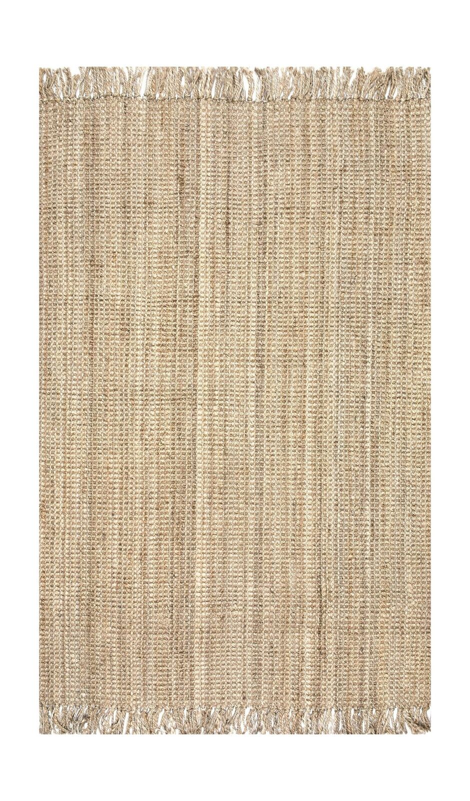 nuLOOM Natura Collection Chunky Loop Jute Area Rug, 9' 6" x 12' 6", Natural