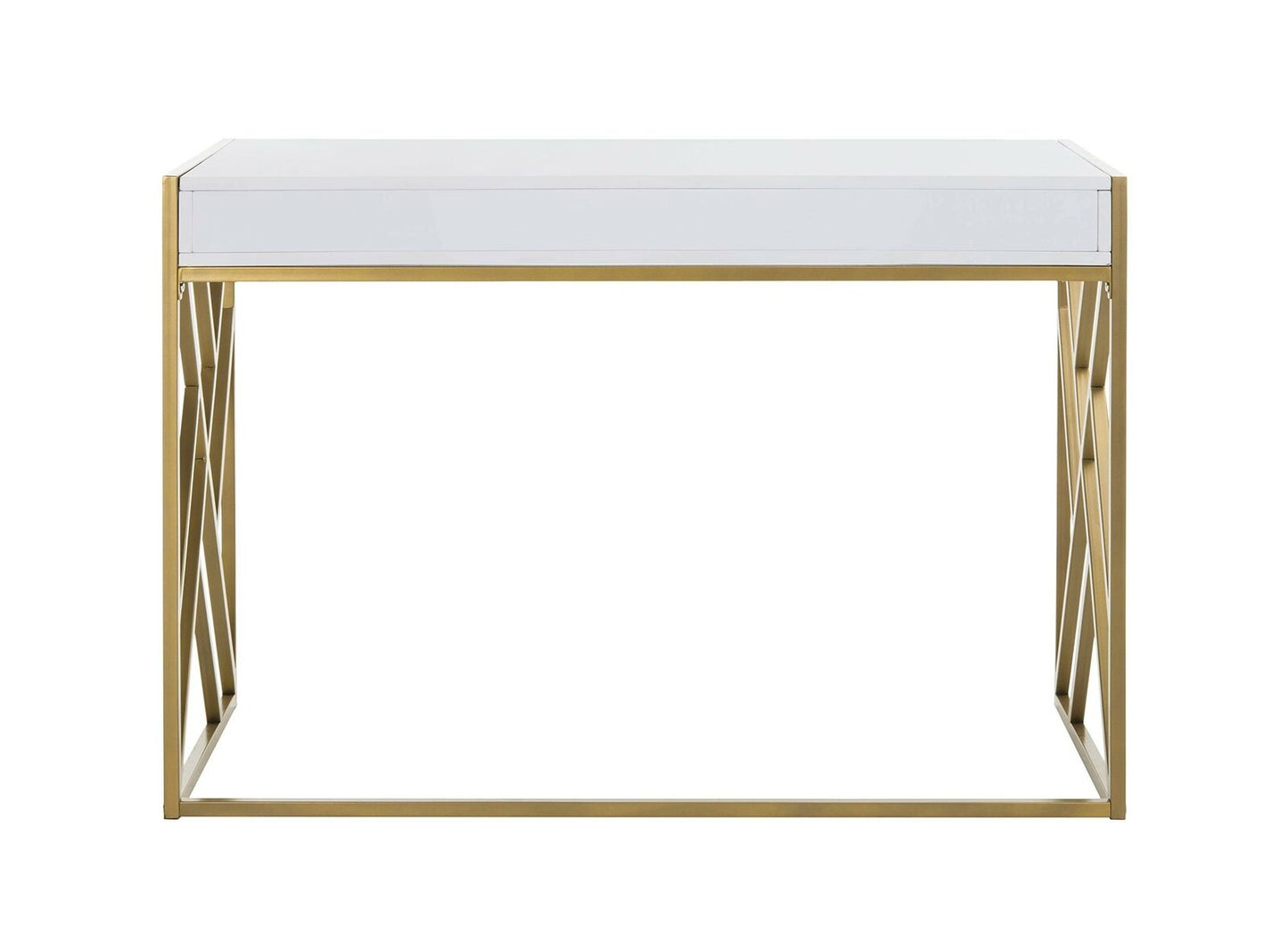 Safavieh Home Collection Elaine Desk, White and Gold