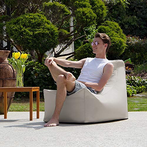 Jaxx Juniper Outdoor Bean Bag Patio Chair, Pearl