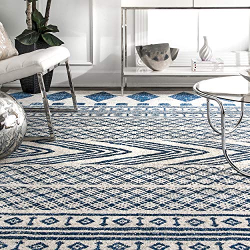 nuLOOM Shaina Tribal Area Rug, 8' 10" x 12', Blue