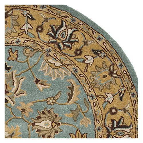 Safavieh HG958 Heritage Area Rug 8'L x 8'W/Square/Blue/Gold